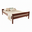 Double Bed Sally, Transilvan, Solid Wood, Model 2/2, 120x200 cm, Cherry