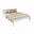 Double Bed Sally, Transilvan, Solid Wood, Model 3/1, 120x200 cm, Natural Wood