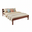 Double Bed Sally, Transilvan, Solid Wood, Model 3/1, 120x200 cm, Natural Wood