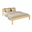 Double Bed Sally, Transilvan, Solid Wood, Model 3/1, 120x200 cm, Natural Wood