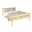 Double Bed Sally, Transilvan, Solid Wood, Model 3/2, 120x200 cm, Natural Wood
