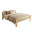 Double Bed Simona, Transilvan, Solid Wood, Model 3/2, 140x200 cm, Natural Wood