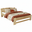 Double Bed Dumbo, Transilvan, Solid Wood, Model 3/1, 160x200 cm, Walnut