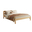 Double Bed Sally, Transilvan, Solid Wood, Model 3/1, 140x200 cm, Natural Wood
