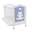 Patut Bebe din Lemn Masiv, BabyDreams Cuore di Orso cu Sertar, 133x71x106 cm, Alb-Gri, Design Elegant Italia
