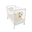 Patut Bebe din Lemn Masiv, BabyDreams Giraffina cu Sertar, 133x71x106 cm, Alb, Design Elegant Italia