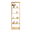 Shelf Elisse, Transilvan, 6 Levels, Solid Wood, 60x39x203 cm, White