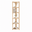 Shelf Elisse, Transilvan, 6 Levels, Outside Corner Shelf, Solid Wood, 37x37x203 cm, Walnut