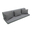Saltele si Perne pentru Pat Transformabil in Canapea, Modena, 3 in 1, Pat de o Persoana, Pat Matrimonial, Canapea Extensibila, Transilvan, 2 Saltele si 3 Perne Incluse, 80x200 cm, Gri