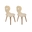 Set 2x Chairs Spring, Transilvan, Premium, Solid Wood, 85x54x45 cm, Natural Wood