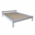 Double Bed Sally, Transilvan, Solid Wood, Model 2/1, 160x200 cm, White